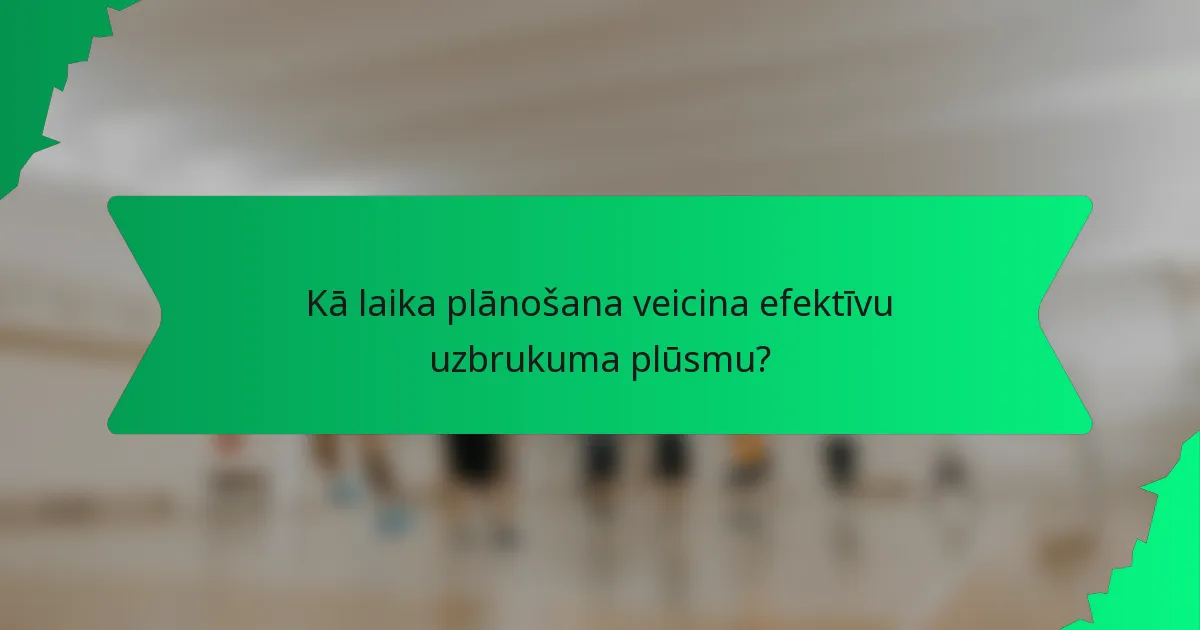 Kā laika plānošana veicina efektīvu uzbrukuma plūsmu?